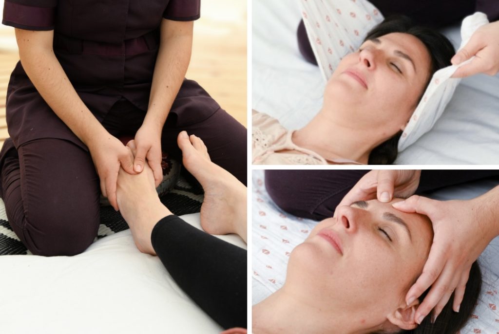massage cranien, facial et pieds